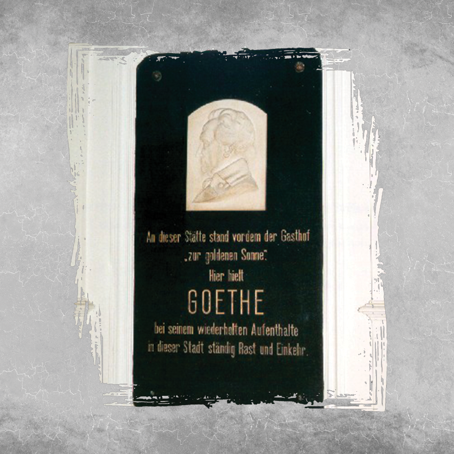 visit cheb
memorial plaque – johann wolfgang goethe 1