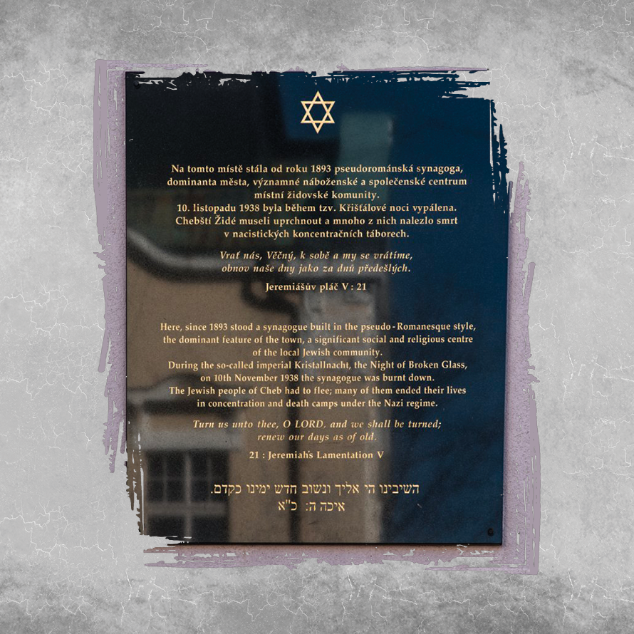 visit cheb
memorial plaque – new synagogue
